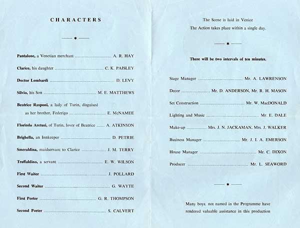 1962 - Servant of Two Masters