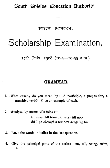 scholarship 1908 - grammar